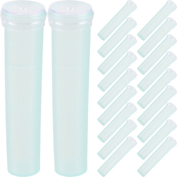 HEALEEP Flower Water Tubes 20Pcs Cylindrical Sky Blue Floral Water Tubes 7.2x1.8cm