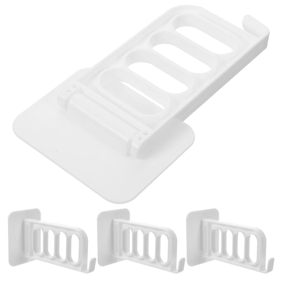 HEALEEP Foldable Wall Drying Rack for Clothes with No Punch Installation White Plastic Perfect for Balcony and Bathroom