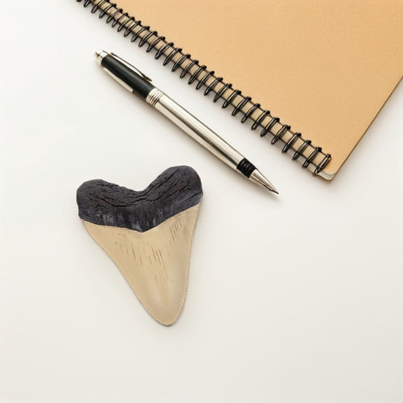 HEALEEP Fossilized Shark Tooth Model with Museum Level Detailing for Paleontology Decor