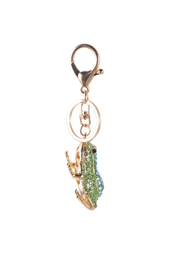 Frog Key Chain Rhinestone Key Ring Car Key Chain Backpack Charm Hanging Decor