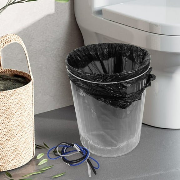 HEALEEP Garbage Can Rubber Bands 3Pcs Elastic String Prevent Slipping For Large Trash Bags Blue Home Organization