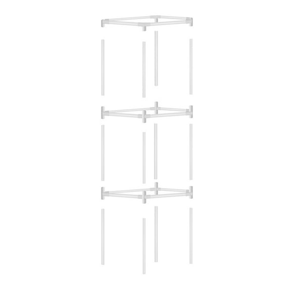 HEALEEP Garden Mesh for Climbing Plants 1 Set 11.79X0.79X0.79in White