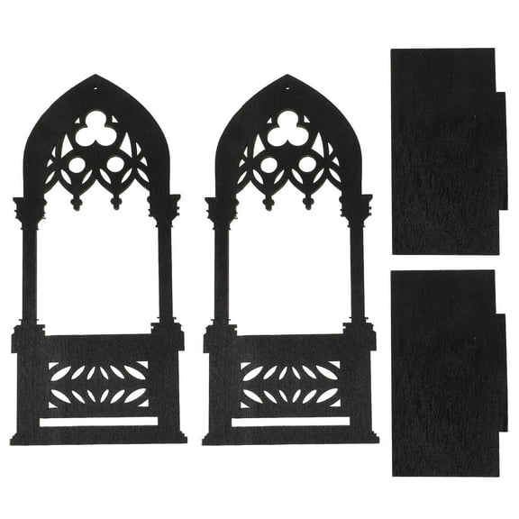 HEALEEP Gothic Arch Candle Sconces Shelf Stick Holder Decorations Office
