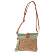 HEALEEP Aesthetic Woven Beach Bag Multi Color Paper ng for Shopping and Party
