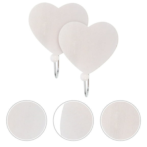 HEALEEP Heart Shaped Wall Hook 2Pack for Craft Hanging 9*4.7in