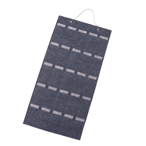 HEALEEP Home Use 1Pcs Grey Felt Fabric Hanging Pouch for Sunglasses and Jewelry