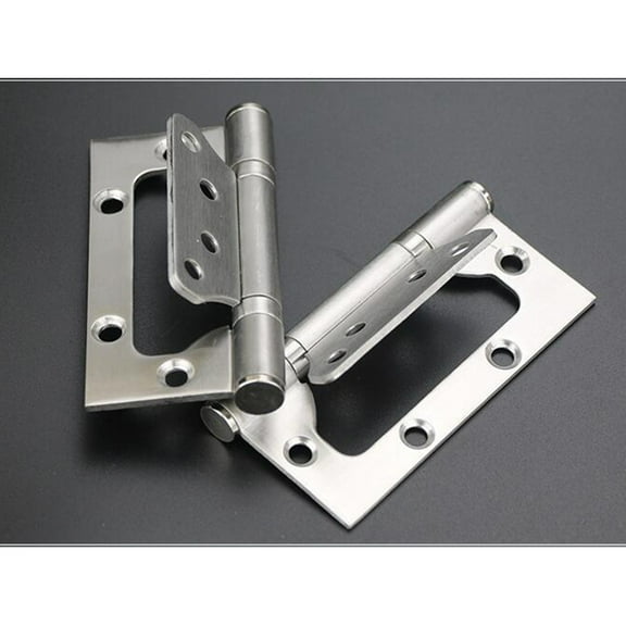 HEALEEP Kitchen Cabinet Door Hinges 3Pcs Stainless Steel Spring Loaded Silver for Furniture 10.00x5.00x1.50cm