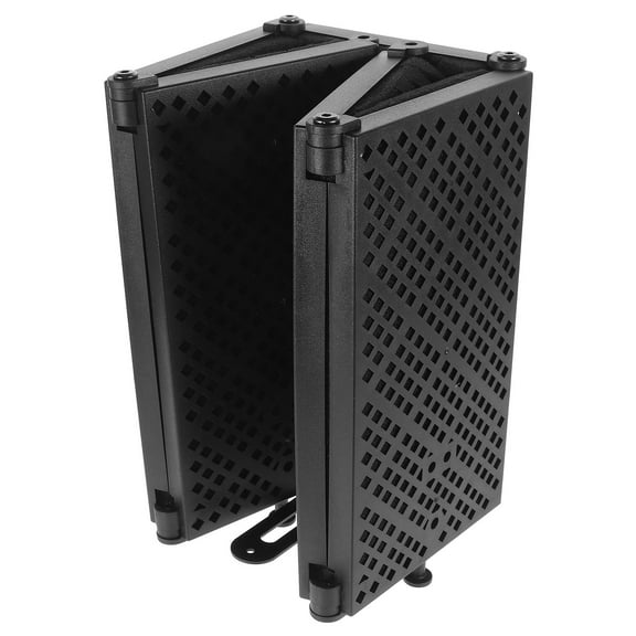 HEALEEP Microphone Isolator Panel 1 Set Black ABS EVA for Recording and Sound Insulation 25.5X69CM