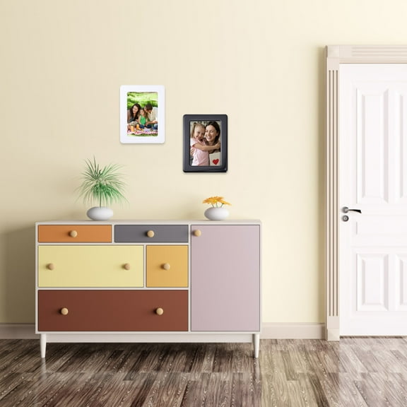 HEALEEP Modern Picture Frames 2Pcs 16X12X0.1in White And Black Magnetic For Home And Office Decoration