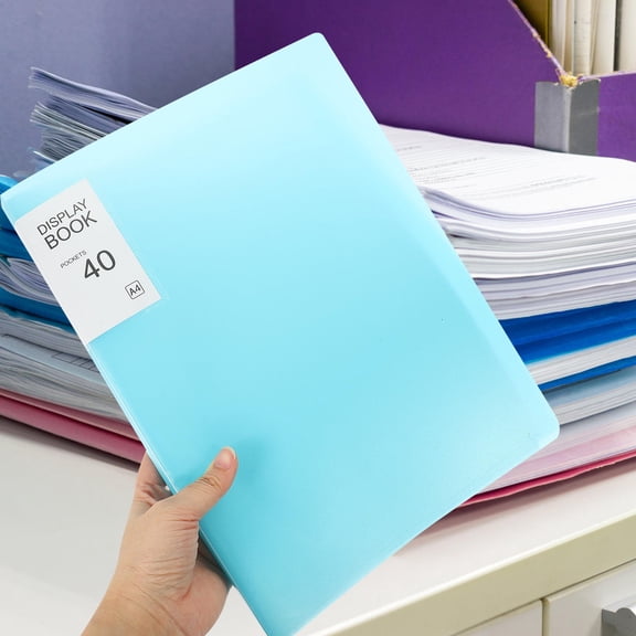 HEALEEP Large Capacity Blue PP File Organizer for Office Documents and Receipts