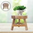 thumbnail image 1 of HEALEEP Flowerpot Stand Wooden Rack Brown Homeowners Gardening 1Pack 7.07X7.07X5.89Inch, 1 of 8