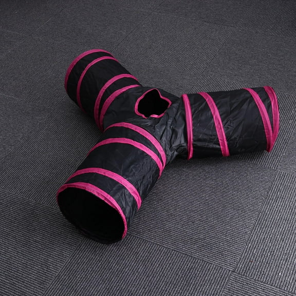 HEALEEP Pet Tunnel Toys 1Set Foldable 3 Way Tubes for Cats Guinea Pigs and Rabbits