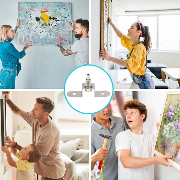 HEALEEP Photo Hanger 10Pcs Cold Rolled Steel for Art Galleries 2.95x1.57x0.79in