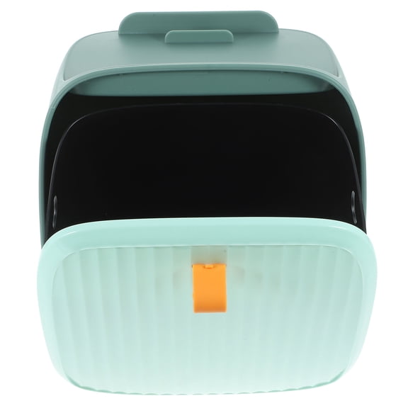 HEALEEP Rectangular Waste Paper Basket for Home and Office, Simple Design Trash Can, 7.8 x 6.8 x 4.9 Inches, 1 Set