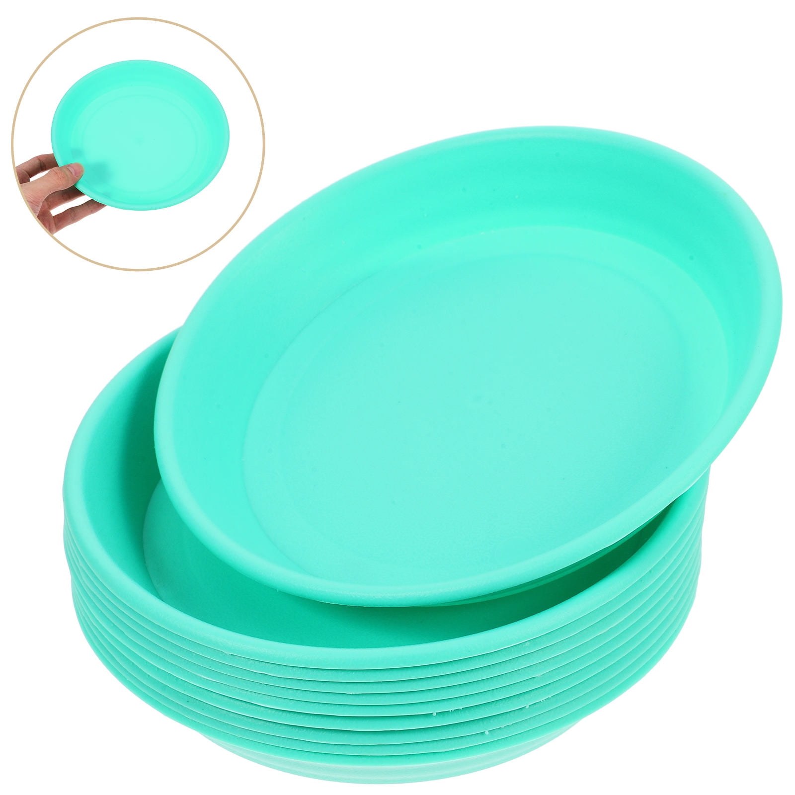 HEALEEP Plastic Plant Saucer 10pcs Round Pallets Drip Trays Flower Pot ...