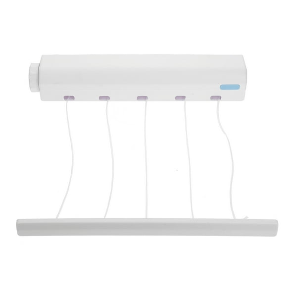 HEALEEP Portable Drying Rack 1Set Retractable Clothesline with Integrated Hooks Wall Mounted for Household Users