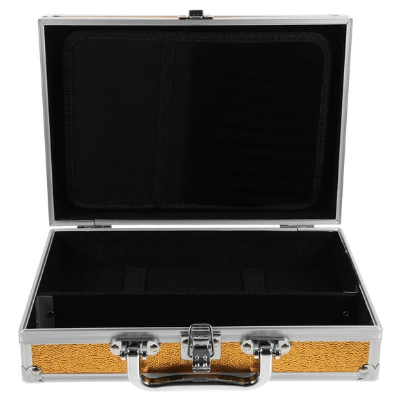 HEALEEP Portable Storage Organizer 1Set Manicure Tools Case With Abs Aluminum Fiberboard For Home Travel Use