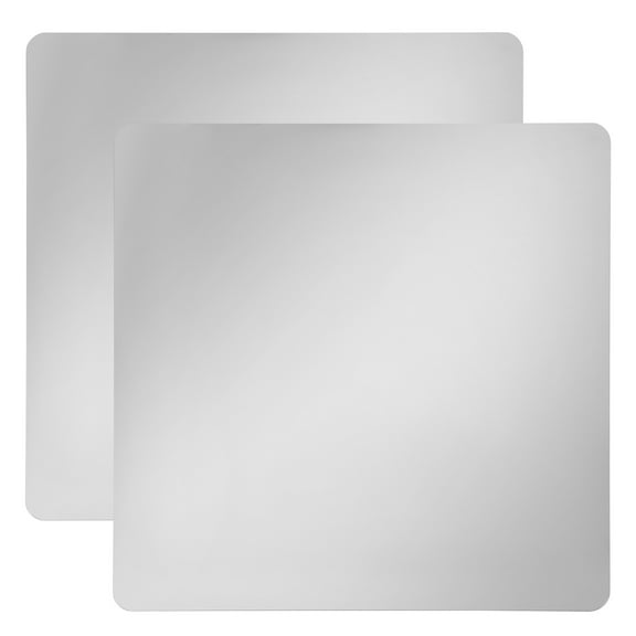 HEALEEP Raindrops 2pcs Bathroom Mirror Tiles Self Adhesive Stick On Mirrors for Wardrobe Doors