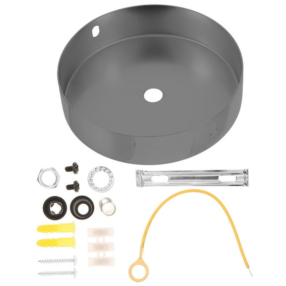 HEALEEP Round Black Canopy Lights Cover 1 Set for Ceiling Lamps