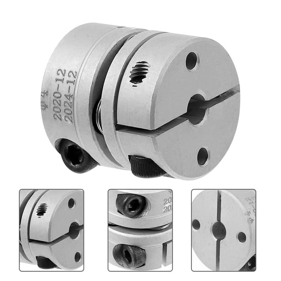 HEALEEP Shaft Coupler Joint 1Set Silver Aluminum Alloy for Encoder Instrumentation Buffering and Damping