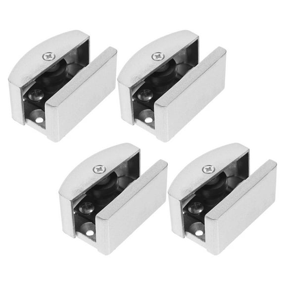HEALEEP Shower Parts Adjustable Width Shower Door Bumper 4Pcs 2X1.7in Aluminum Alloy Bathroom Use