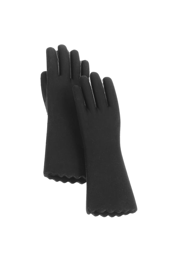 Doll House Accessories Mini Gloves Black 1 Pair 1.4x0.5x0.1in