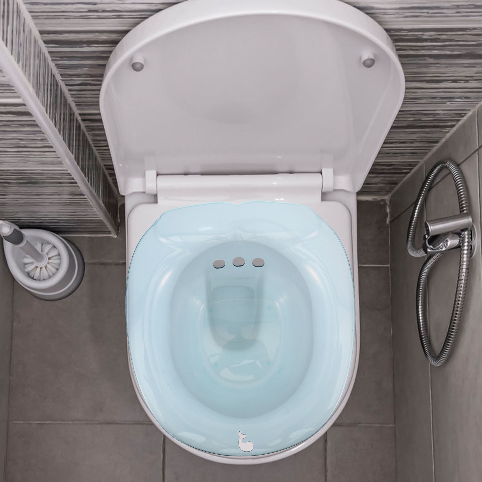 HEALEEP Sitz Bath Basin for Home Use Thickened PP Material Skyblue Color Suitable for Pregnant Women and Elderly 7.87x5.12x3.94 Inches