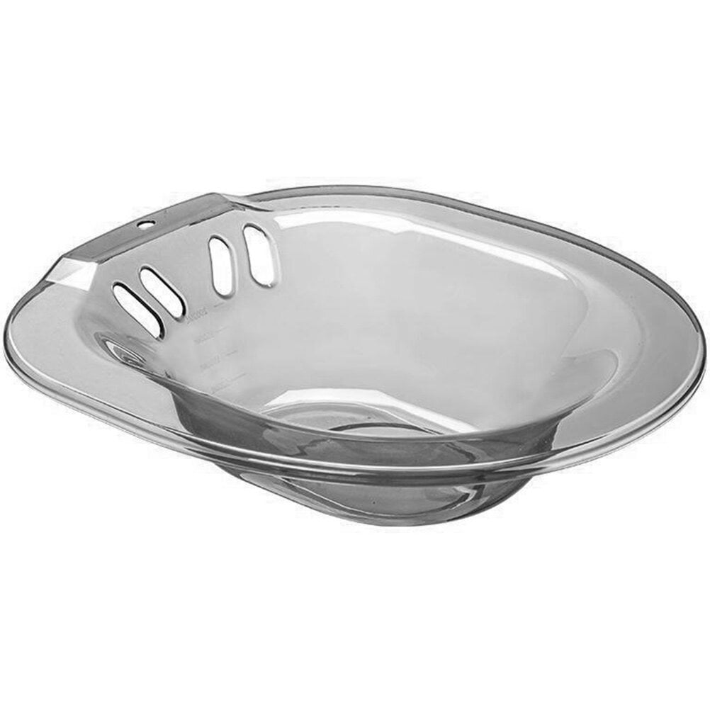 HEALEEP Sitz Bath Basin for Toilet Seat Postpartum Care and Hemorrhoids Relief Grey PP Material 6.3x5.9 Inches