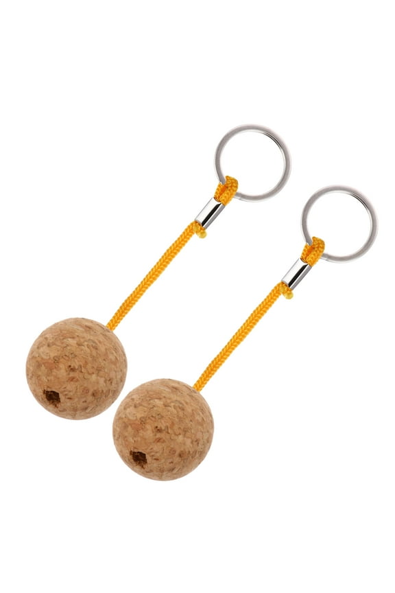 Small Floating Keychain for Boat Keys 2Pcs Yellow Cork Rope 13X4CM