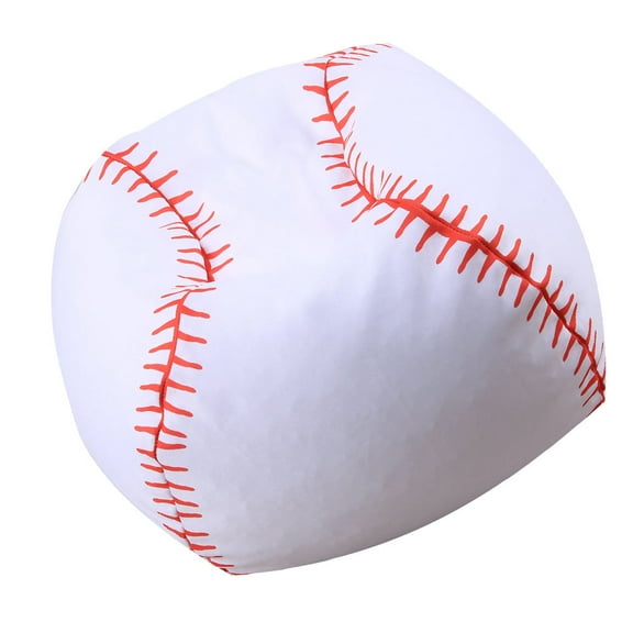 HEALEEP Stuffed Animal Beanbag 1Pc Baseball Style White Polyester 16.90X16.90X16.90in