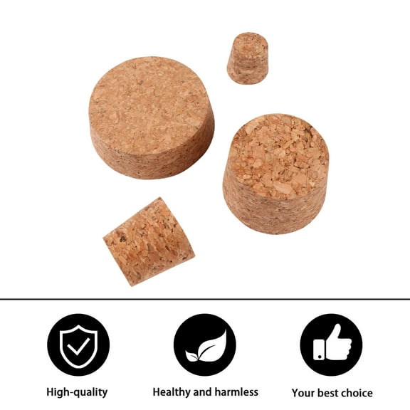 HEALEEP Tapered Cork Stoppers 30Pcs Assorted Wine Cork Stopper For Beverage Stopper