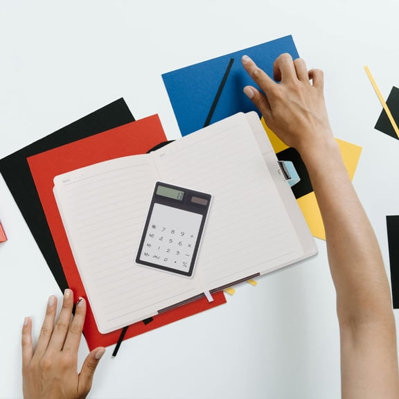 HEALEEP Unique Transparent Touch Panel Design Solar Powered Calculator (Black)