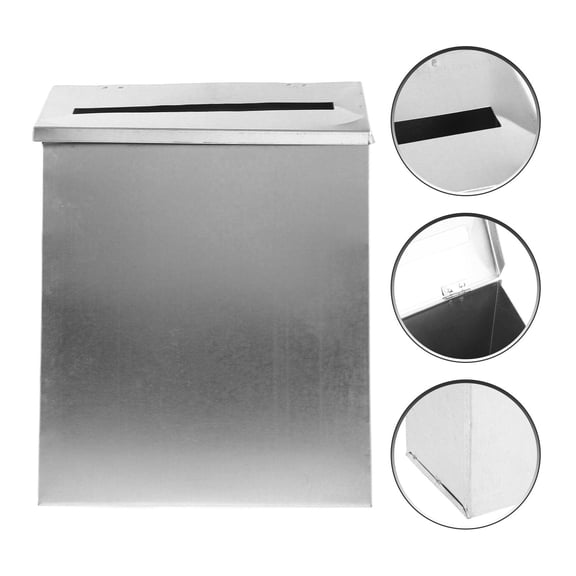 HEALEEP Vintage Style Tin Mailbox Retro Office Mail Organizer 29.5x21.5x6 cm Decorative Mail Holder