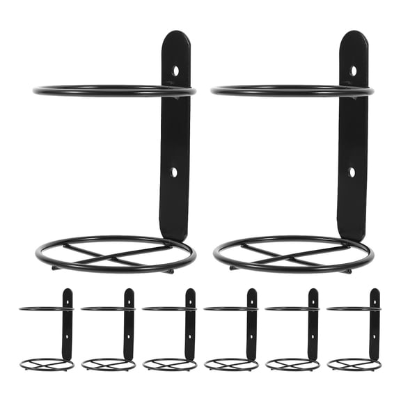 HEALEEP Black Wall Mounted Wine Rack for 8 Bottles, Space-Saving 7.5 Inch Wide Wine Storage Organizer