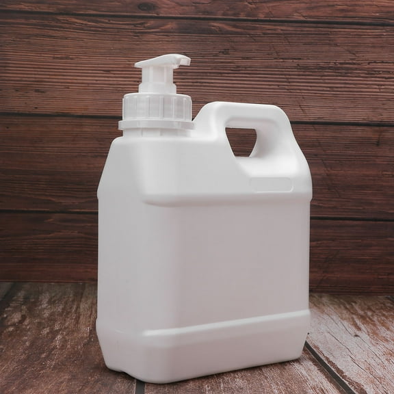 HEALEEP White HDPE Pump Bottle with Gasket for Storage Use 1L Large Opening Reusable Eco Friendly