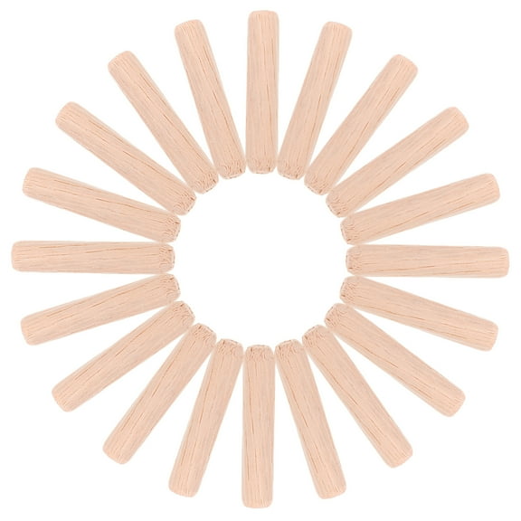 HEALEEP Wooden Dowel for Furniture Connection with Fluted Surface for Crafts 6x30mm