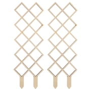 HEALEEP Wooden Trellis Khaki Garden Plants Climbing Assistance 2Pack 15.9X5.7X0.8In