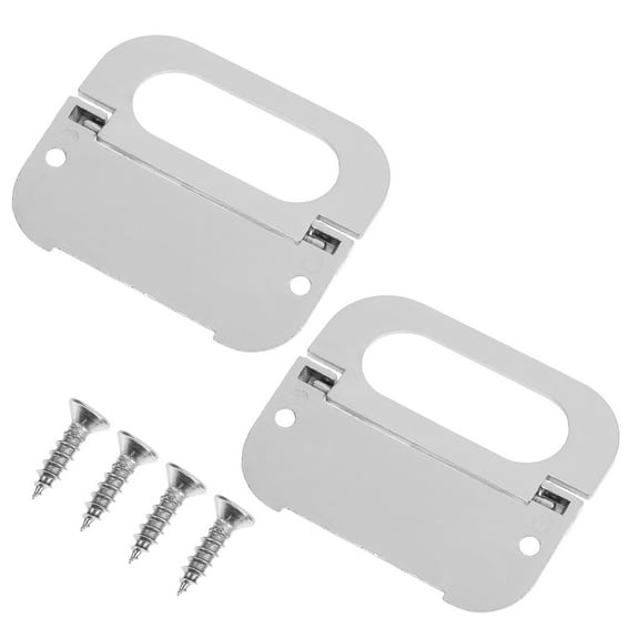 HEALEEP Zinc Alloy Closet Handles Pull 2 Sets Invisible Design Rectangular Kitchen Cabinets 7.9X1.5X1.5in