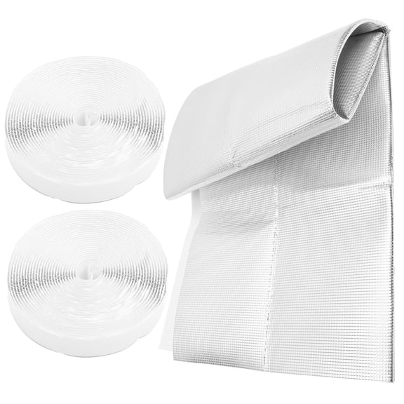 HEALEEP Aluminum Attic Fan Cover White for Homeowners, Easy Attic Installation, 1 Set 50.79 x 37.4 Inches