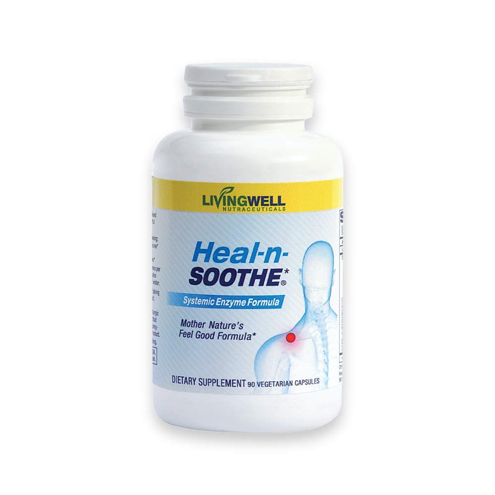 HEALNSOOTHE Natural Joint & Back Support  Proteolytic Enzymes for Maximum Joint Relief  90 Count for Men & Women
