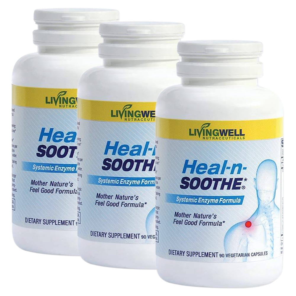 HEALNSOOTHE Natural Joint Support- Proteolytic Enzymes for Maximum Joint Support and Back Support- 90 Count for Men and Women,  3  Pack