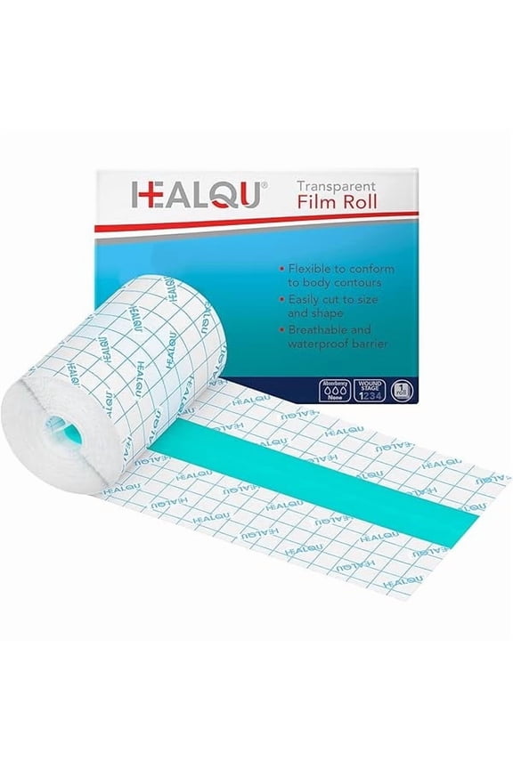Tattoo Aftercare Waterproof Bandage Roll – 6 in x 1 yd Transparent Film Dressing – Breathable, Stretch Adhesive Second Skin for Healing, Protection, Tattoo & Medical Use