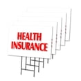 thumbnail image 1 of HEALTH INSURANCE 5 Pack Of 12" x 16" Yard Sign & Stake outdoor plastic  window | Advertise Your Business | Stake Included Image On Both Sides | Made in The USA, 1 of 3