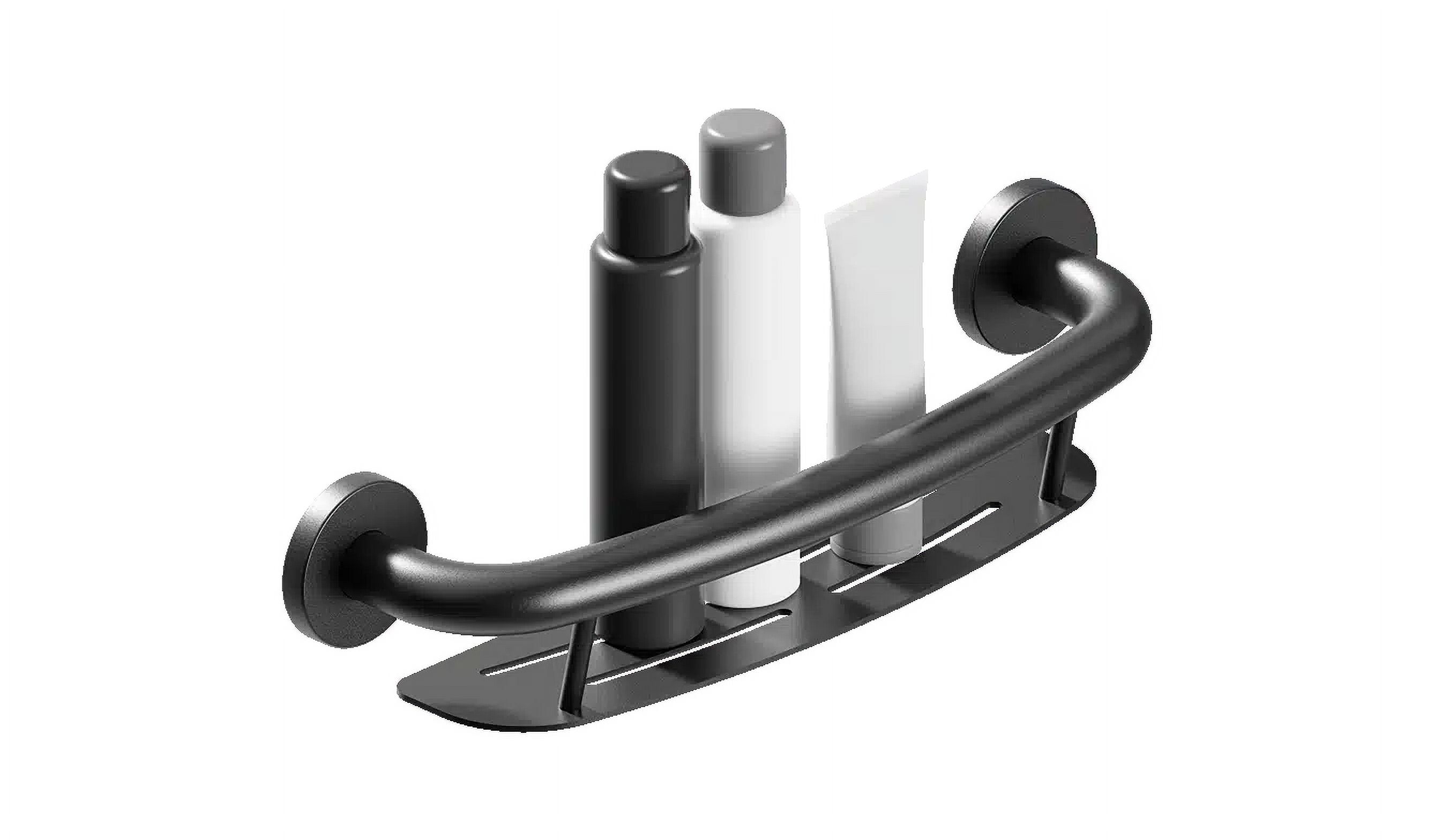 HEALTHCRAFT Shampoo Shelf, ADA Compliant Grab Bar With Shelf, Bath And