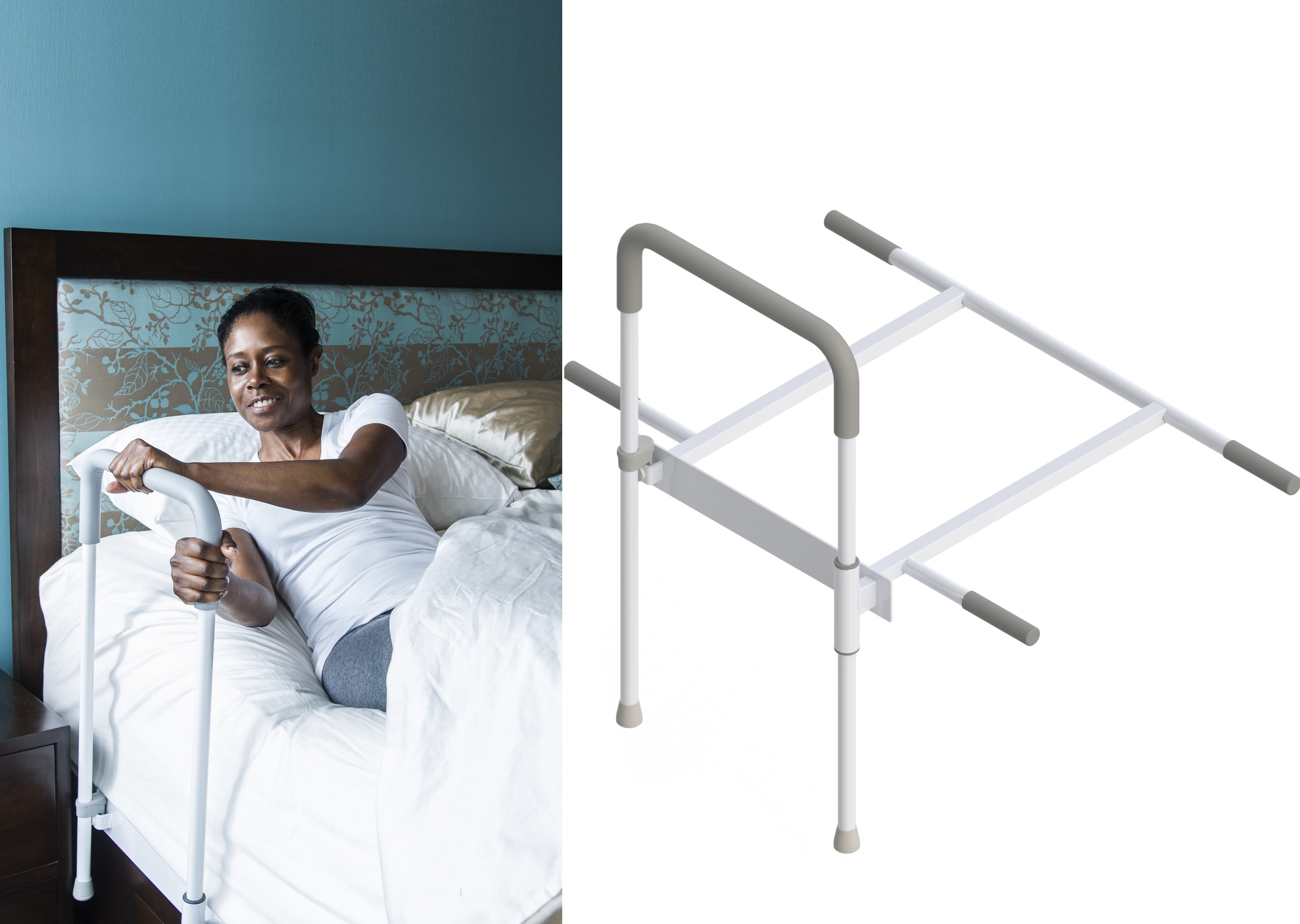 HEALTHCRAFT SmartRail for Elderly Adults Safety with DualPosition & Heigh Adjustable,Bed