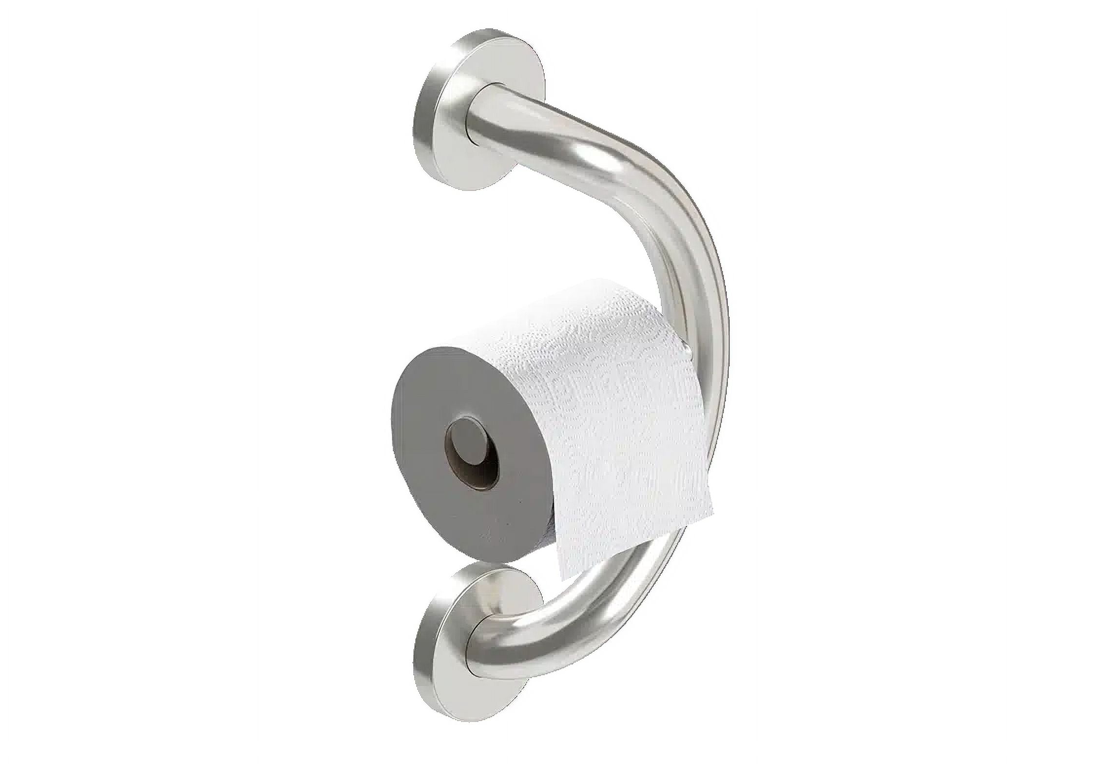 HEALTHCRAFT Toilet Paper Holder, ADA Compliant Grab Bar, Bath And