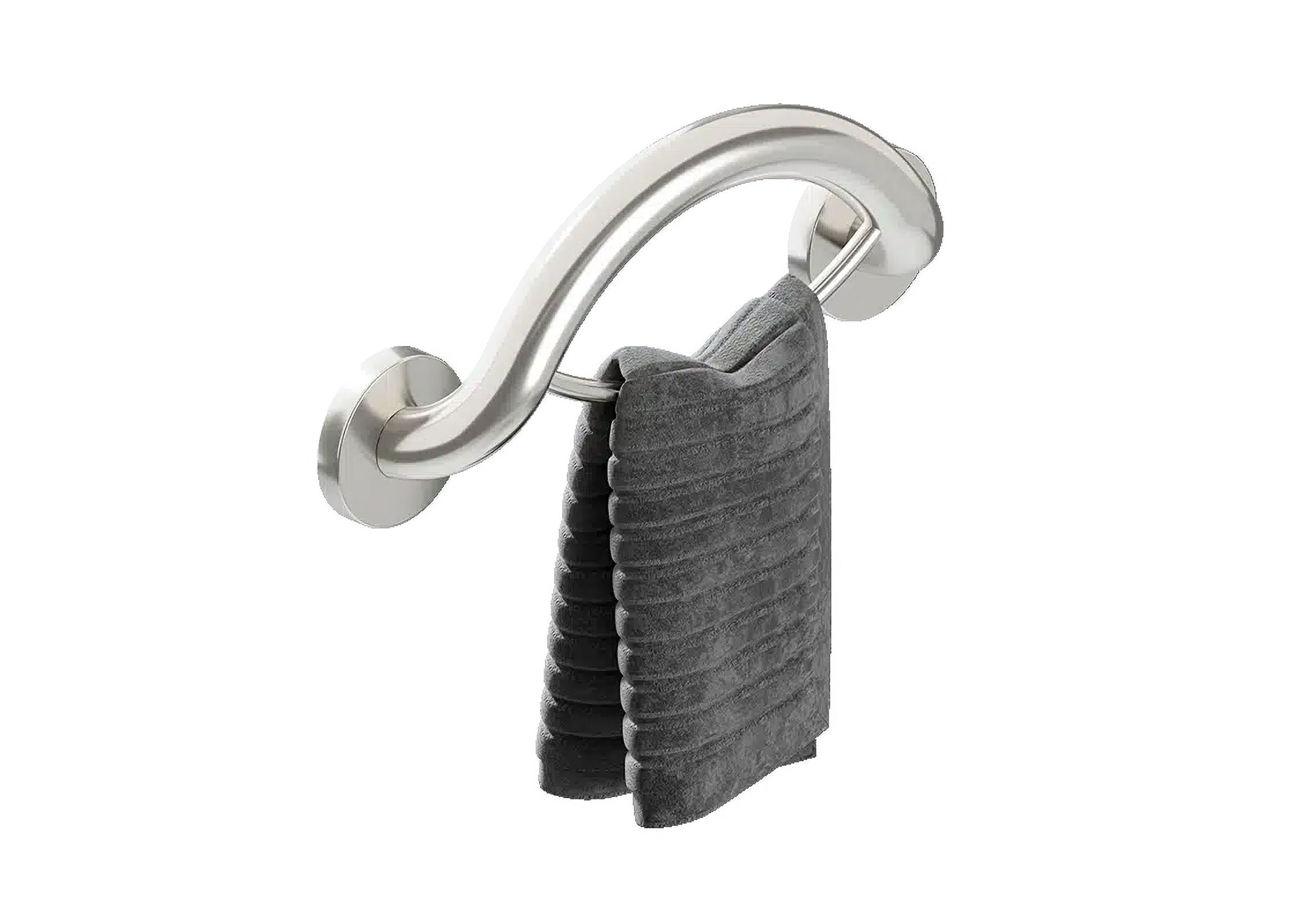 HEALTHCRAFT Towel Ring, ADA Compliant Grab Bar, Bath And Shower Safety ...
