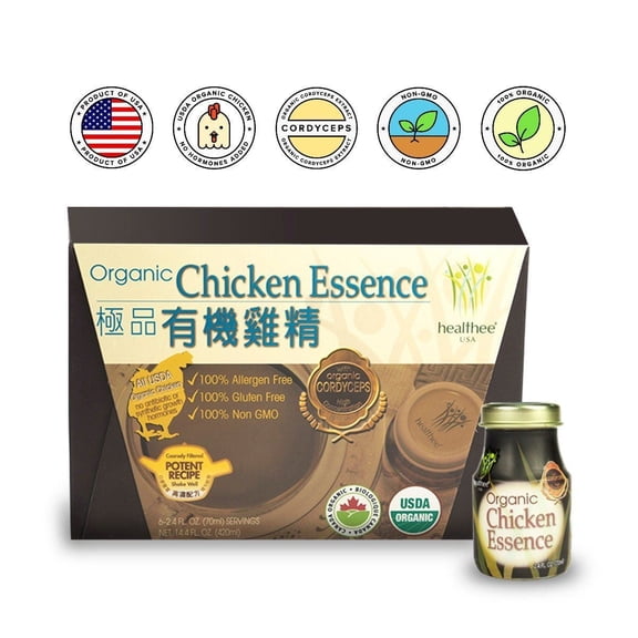 HEALTHEE Chicken Essence With Cordyceps - 6 bottles x 70 ml (2.4 oz.)