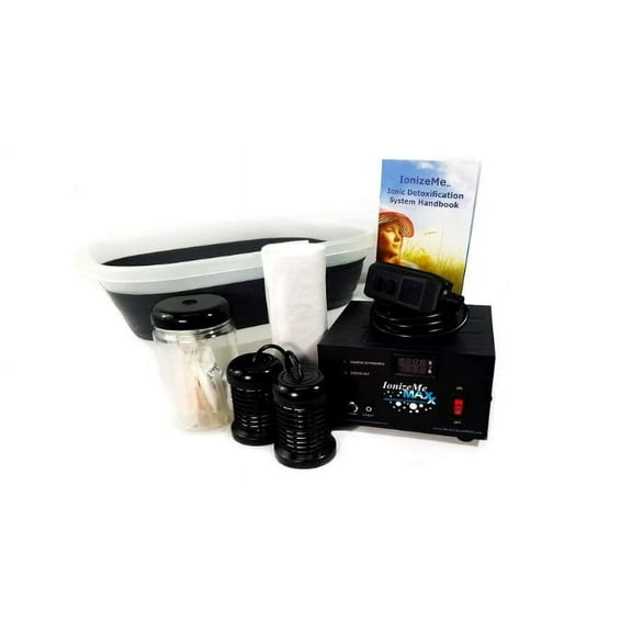 HEALTHandMED IonizeMe Maxx Ionic Foot Bath Detox Machine – Powerful 20V, 2.5A Heavy Duty Foot Massager Spa, Pedicure Foot Spa, Starter Package, 5-Year Warranty, Made in USA