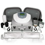 HEALTHandMED IonizeMe Pro Dual Foot Bath System - 15 Volts, 3 Amperes Ionic Foot Bath Detox Machine Starter Package with FIR Belt and Heavy Duty Case